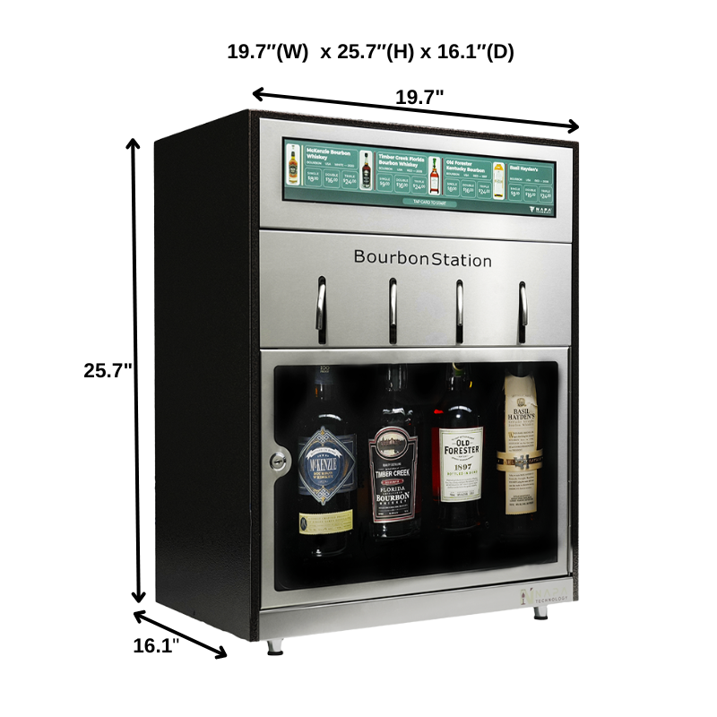 Napa Technology - BourbonStation - 4 Bottle Dispenser & Preserver