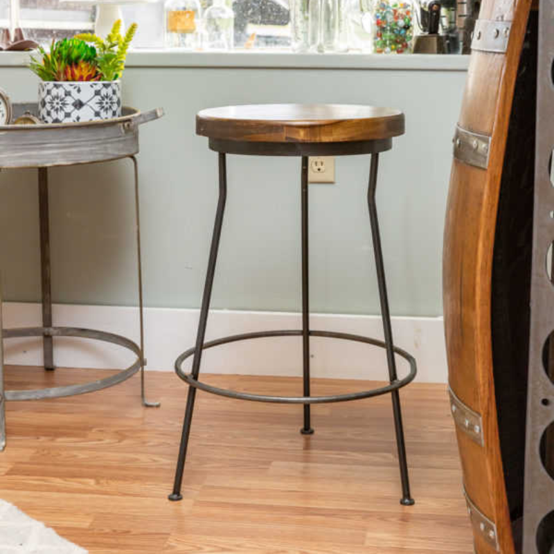 Napa East Metal and Wood Factory Stool