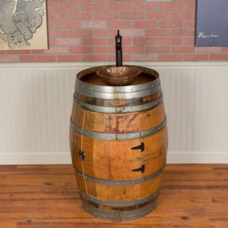 Napa East 28" Single Wine Barrel Vanity Set - Top Mount or Inset