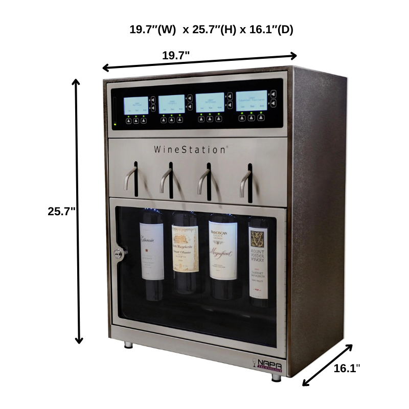 Napa Technology - WineStation Pristine Plus - 4 Bottle Wine Preserver and Dispenser