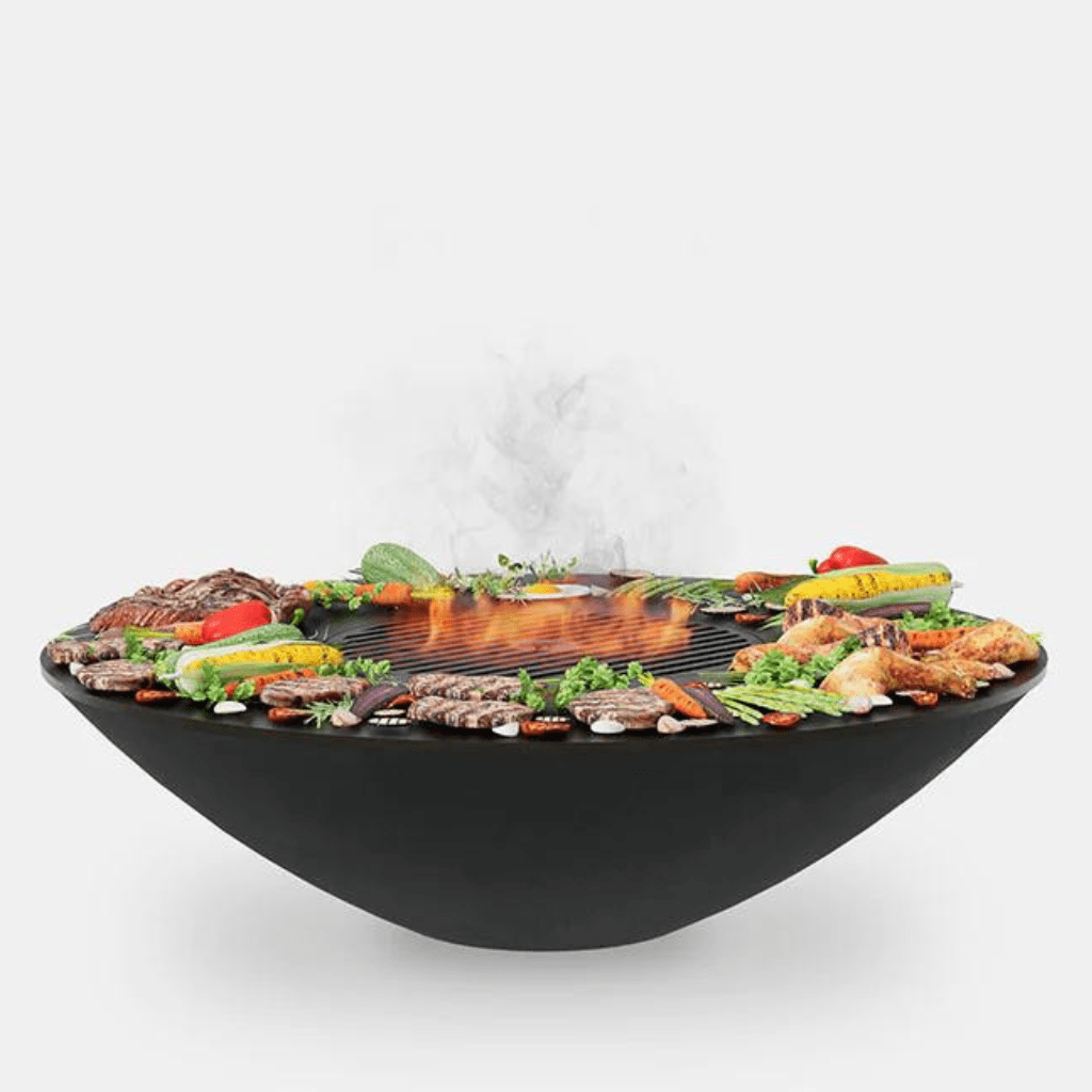 ArteFlame ArteFlame Classic 40" Black Label Grill - Fire Bowl with Cooktop AFCL40CTBLK