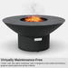 ArteFlame ArteFlame Classic 40" Black Label Grill - Low Round Base AFCL40LRBBLKFP