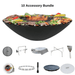 ArteFlame ArteFlame Classic 40" Black Label Corten Steel Grill - Fire Bowl With Accessories Grills AFCL40CTBLK-3 10 Accessories Included