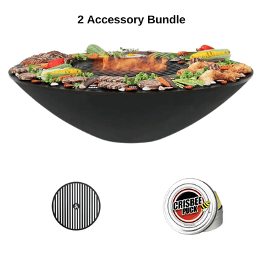 ArteFlame ArteFlame Classic 40" Black Label Corten Steel Grill - Fire Bowl With Accessories Grills NOBASE40BLK-S 2 Accessories Included
