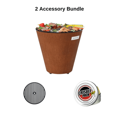 ArteFlame ArteFlame One Series 20" BBQ Grill & Fire Pit - Corten Steel Grills ONE20-S 2 Accessories Included
