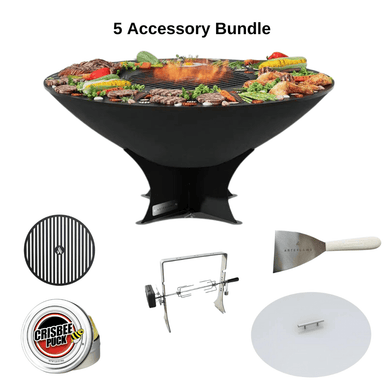 ArteFlame ArteFlame Classic 40" Black Label Corten Steel Grill with Accessories - Low Euro Base Grills LOWEU40BLK-M 5 Accessories Included