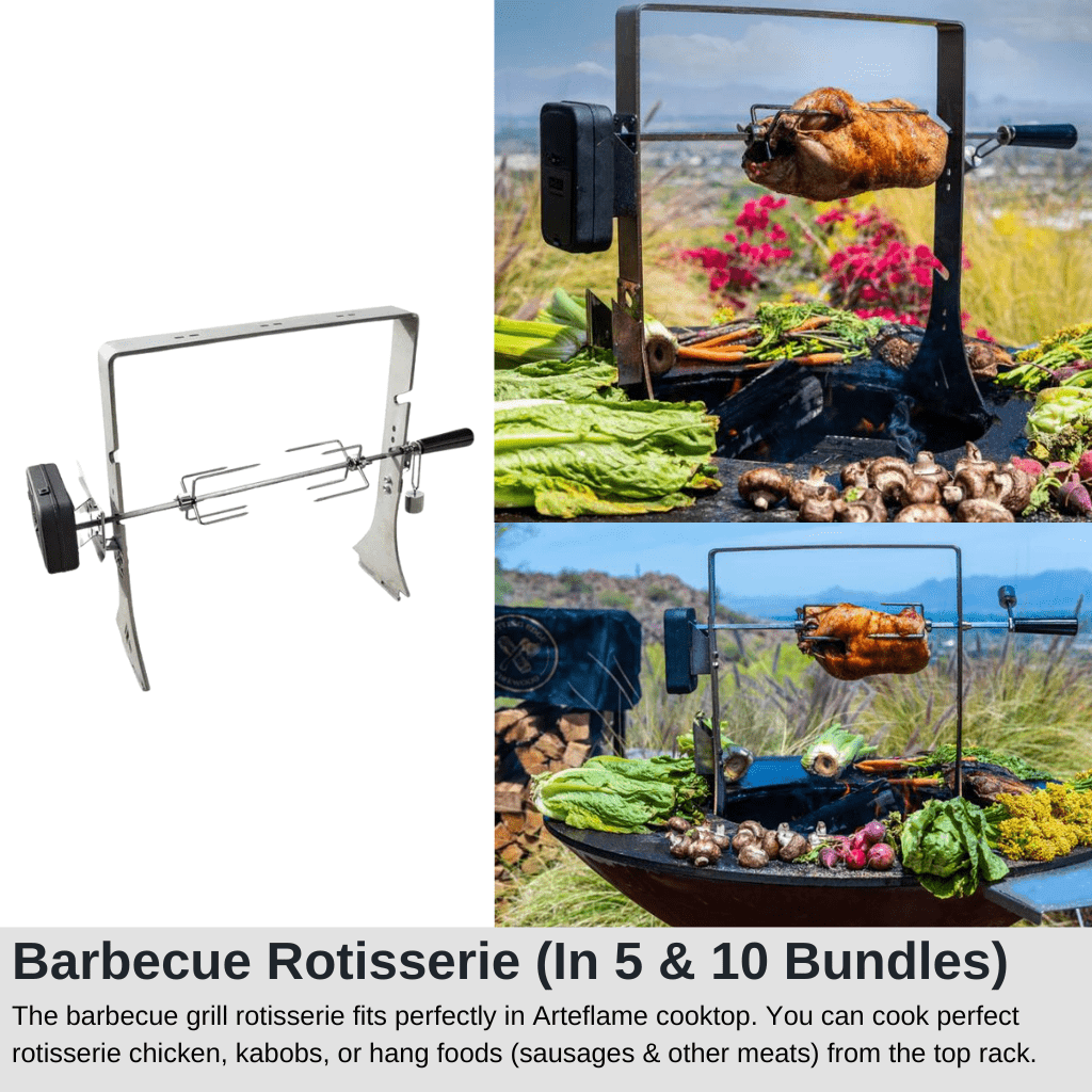 ArteFlame ArArteFlame Classic 40" Corten Steel Grill with Bundles - Low Euro Base Grills