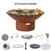 ArteFlame ArteFlame Classic 40" Corten Steel Grill with Bundles - Low Round Base Grills