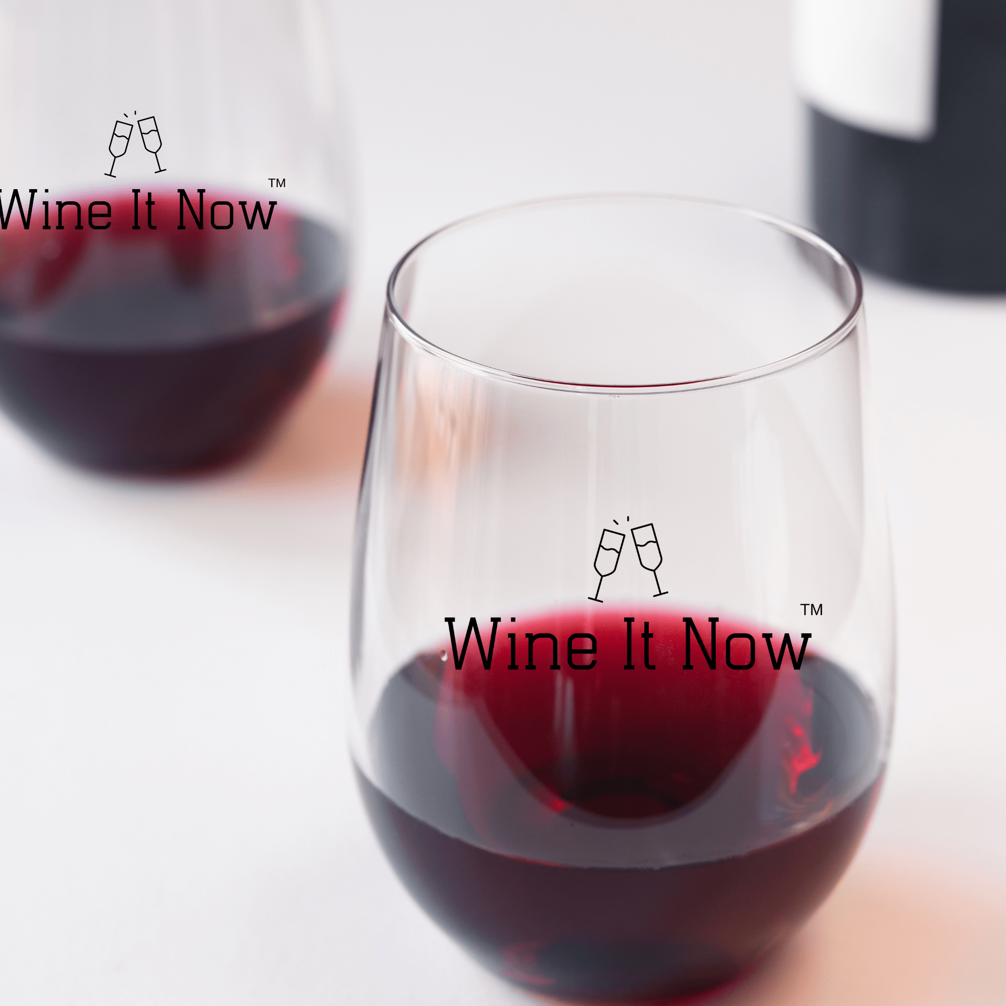 Wine It Now Wine It Now Stemless Wine Glass (Black Logo) 2348005_17353