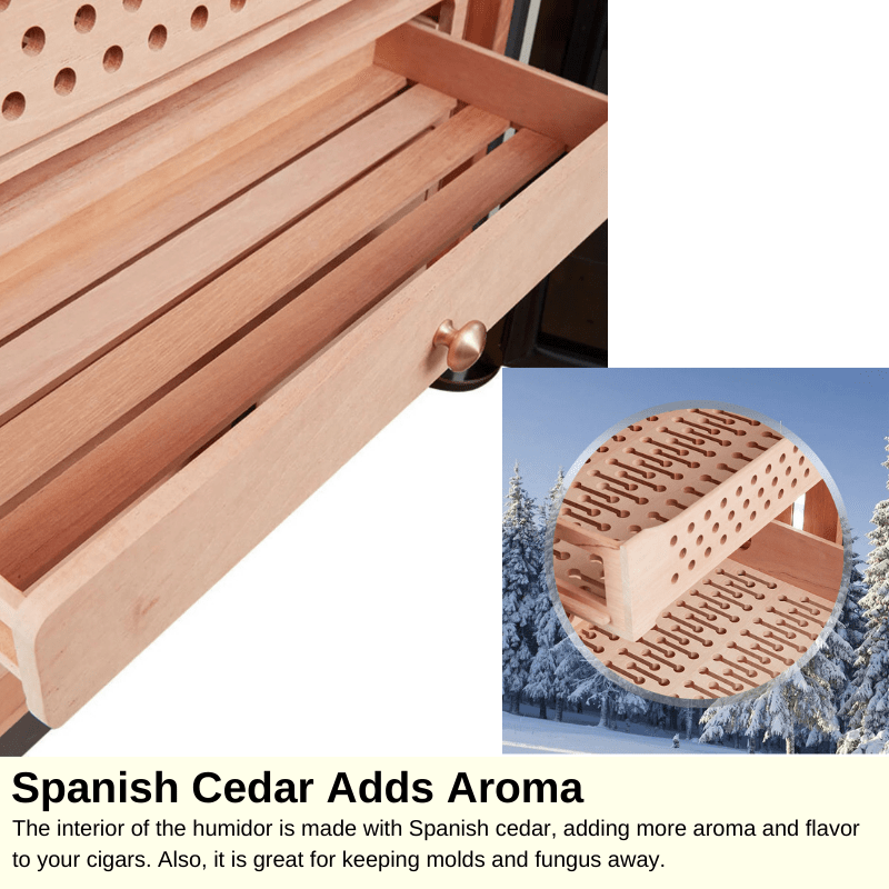 Afidano C5 Atelier Cigar Humidor Spanish Cedar Drawers