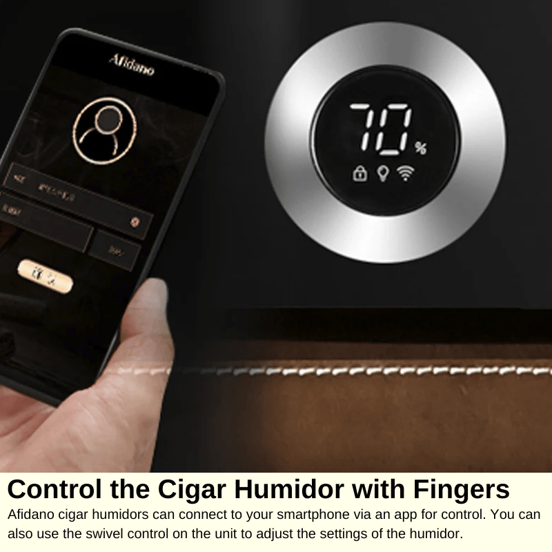 Afidano L3 Artistry Cigar Humidor Smartphone App and Swivel Control