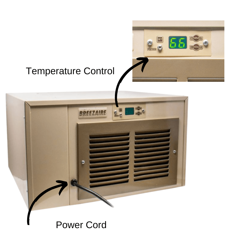 Breezaire WKCE 1060 power cord position customization