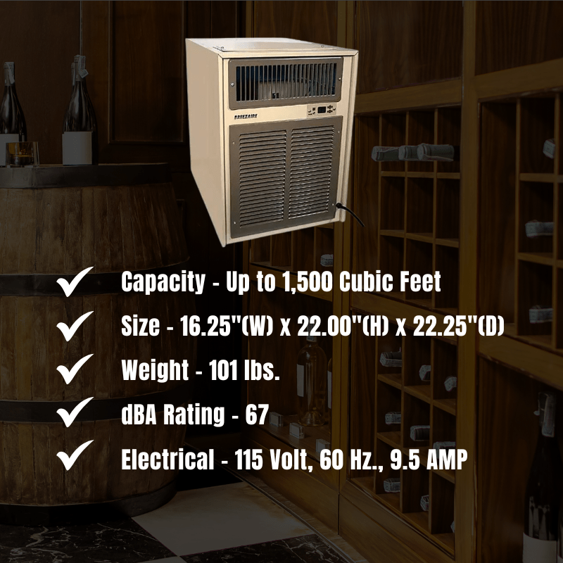 Breezaire WKL 6000 Wine Cooling Unit Specifications