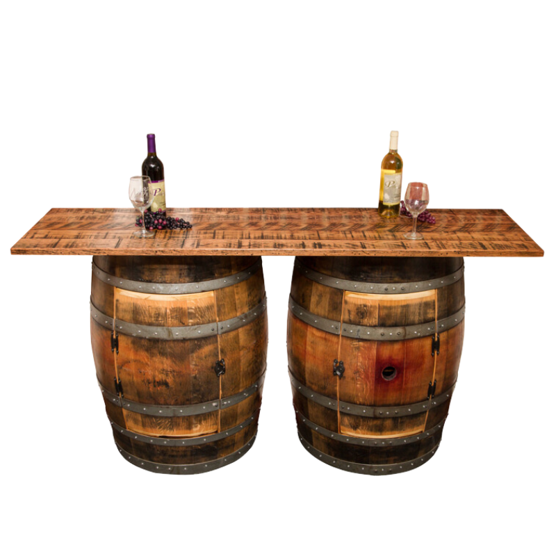 Napa East Double Half Barrel Home Bar - Wall Mount