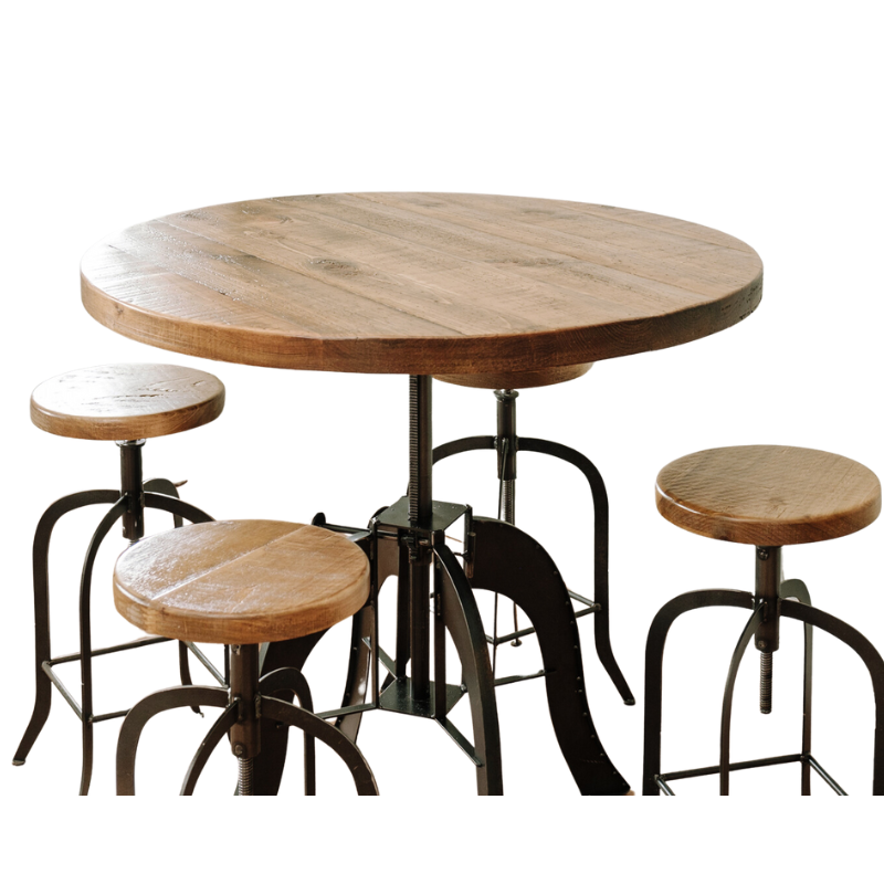 Napa East Industrial Crank Pub and Bar Table