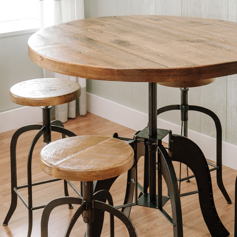 Napa East Industrial Crank Pub and Bar Table