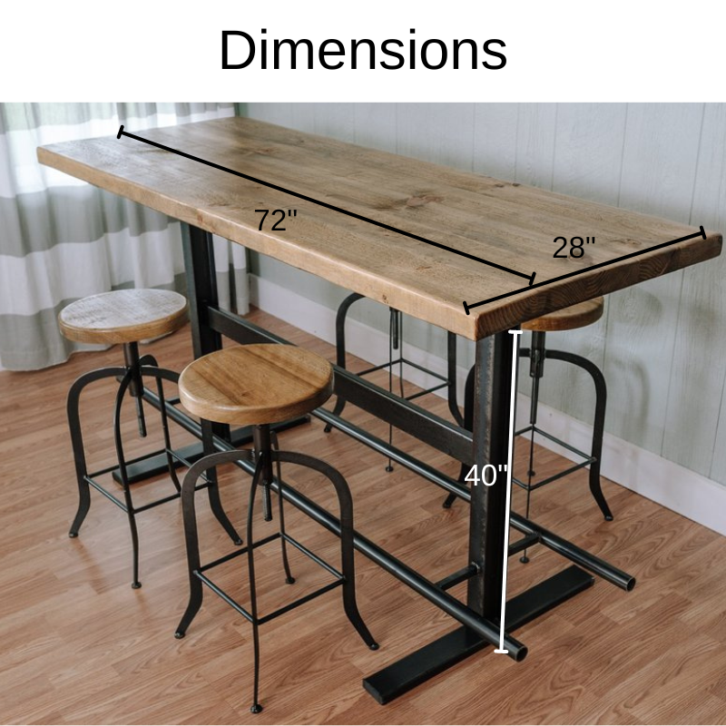 Napa East Industrial Iron Beam Table - Solid Wood Table with Steel Frame