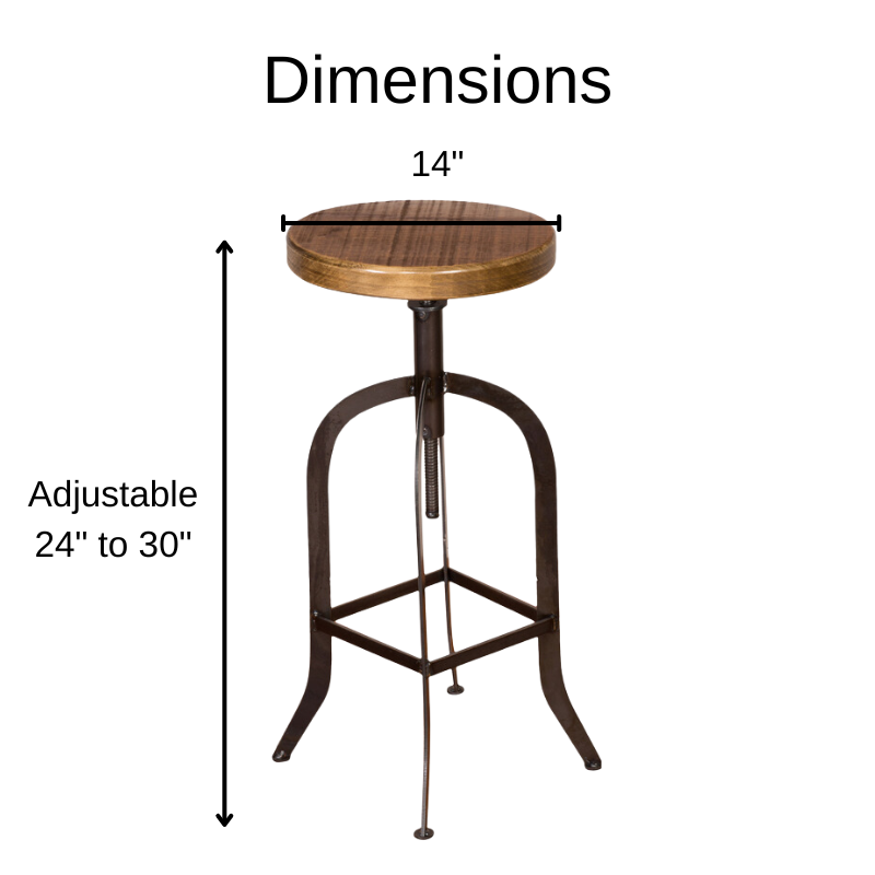 Napa East Industrial Crank Pub and Bar Table