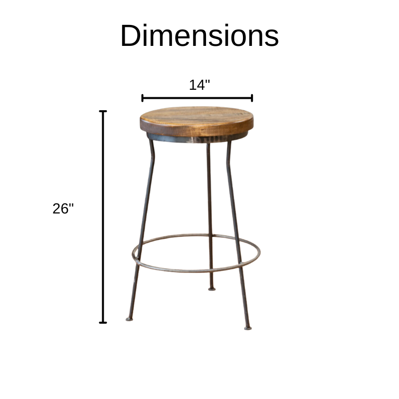 Napa East Metal and Wood Factory Stool