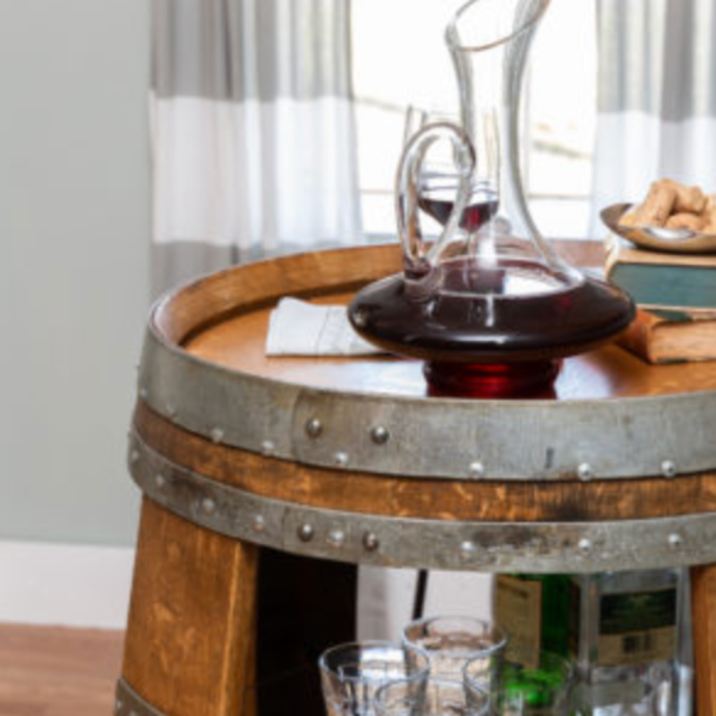 Napa East Wine Barrel Cocktail Bar Cart