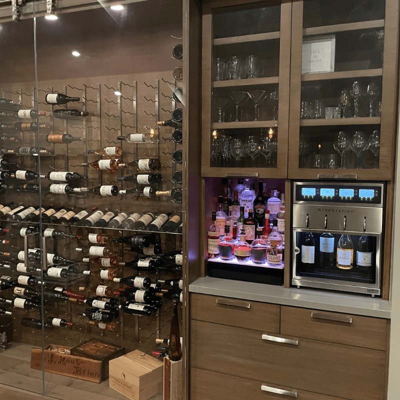 Napa Technology Winestation Pristine Plus Wine Preservation System at home bar