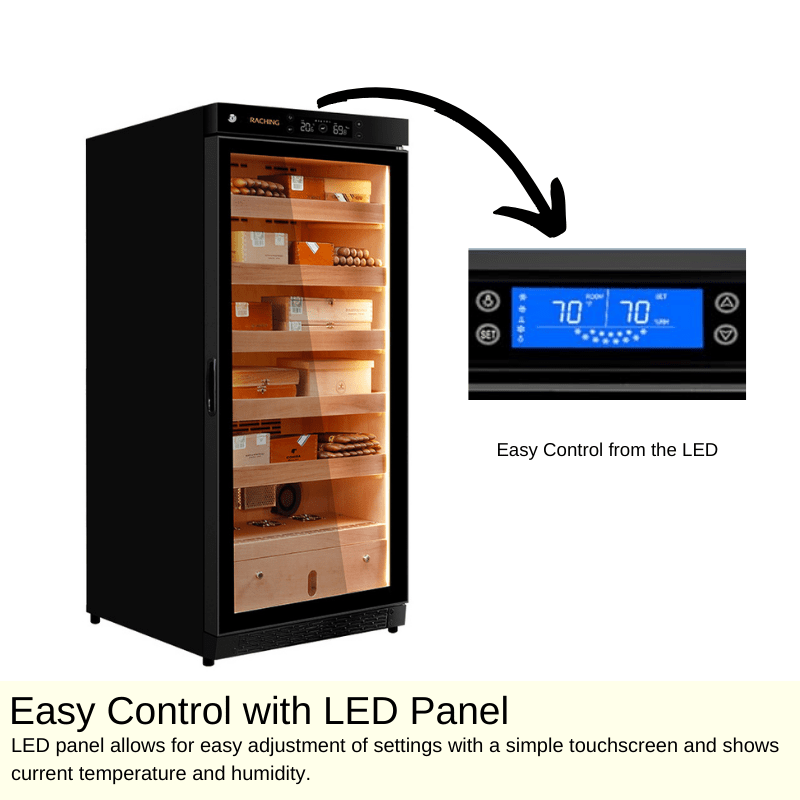 Raching C230A Cigar Humidor Cabinet LED Control Panel