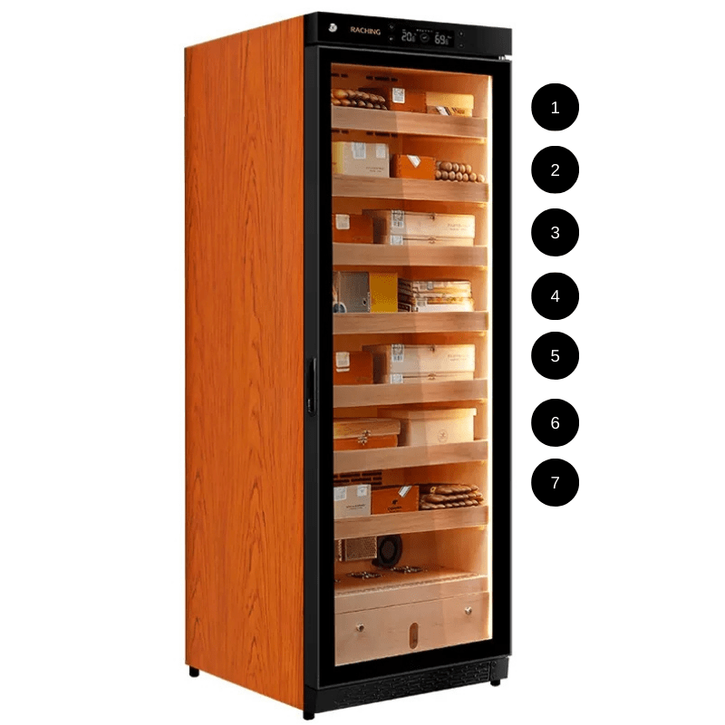 Raching C380A Cigar Humidor Cabinet 7 Shelves