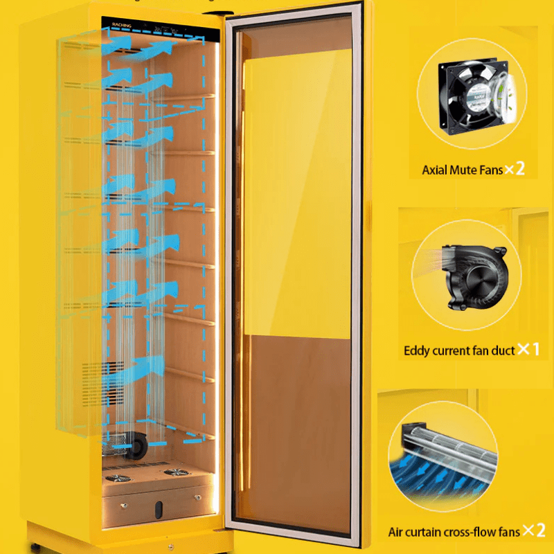 Raching COH300A Cigar Humidor Cabinet Cohiba Yellow Classic