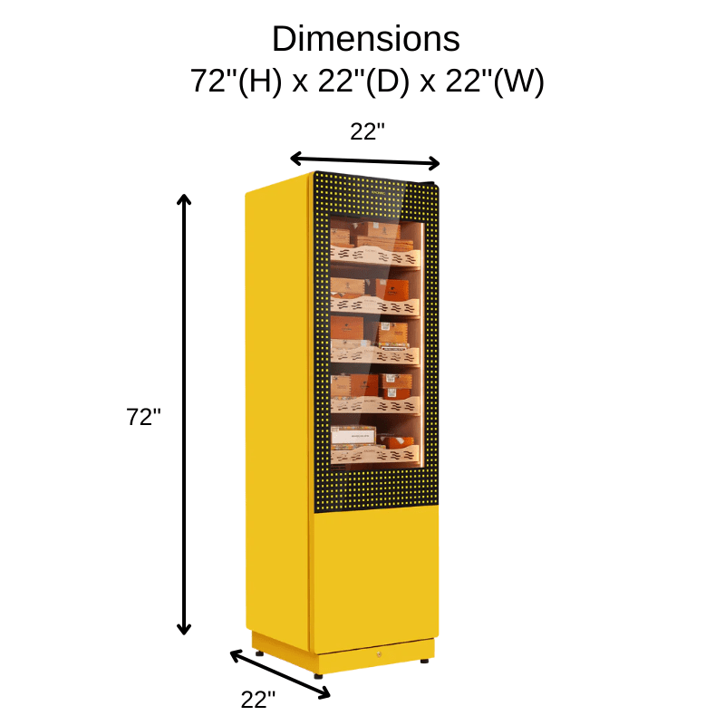 Raching COH300A Cigar Humidor Cabinet Cohiba Yellow Classic