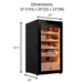 Raching MA50 Cigar Humidor Size and Dimensions