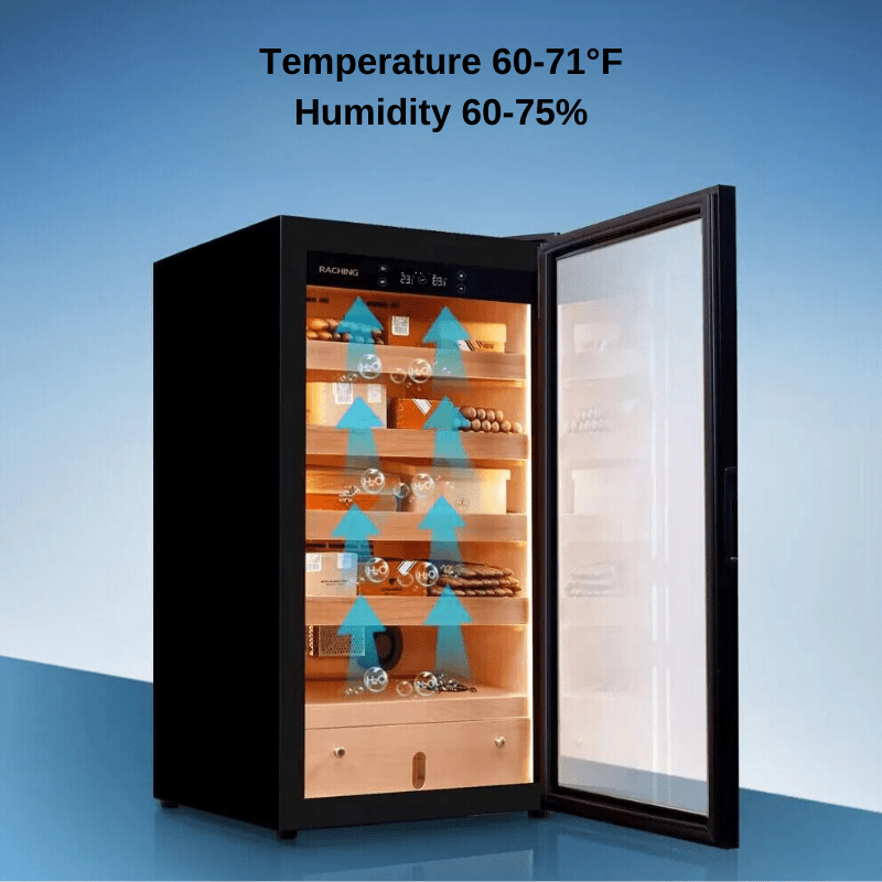 Raching MA50 Cigar Humidor Temperature and Humidity Level