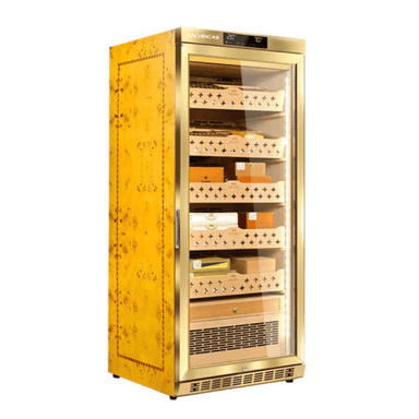 Raching MON1800A Electric Cigar  Humidor Golden Color