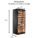 Raching MON5800A Electric Cigar Humidor Size and Dimensions