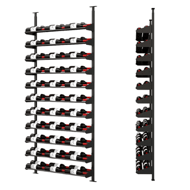 Ultra Wine Racks Showcase Standard Cascade Kit Front and Side View