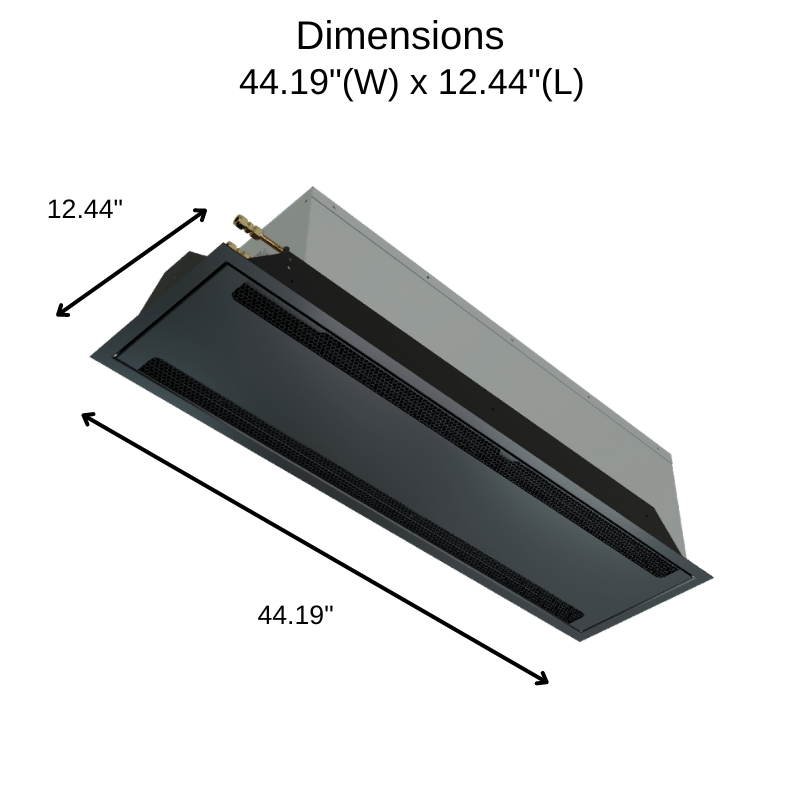 Wine Guardian CS025 Wine Wall Split Cooling Unit Evaporator Size and Dimensions