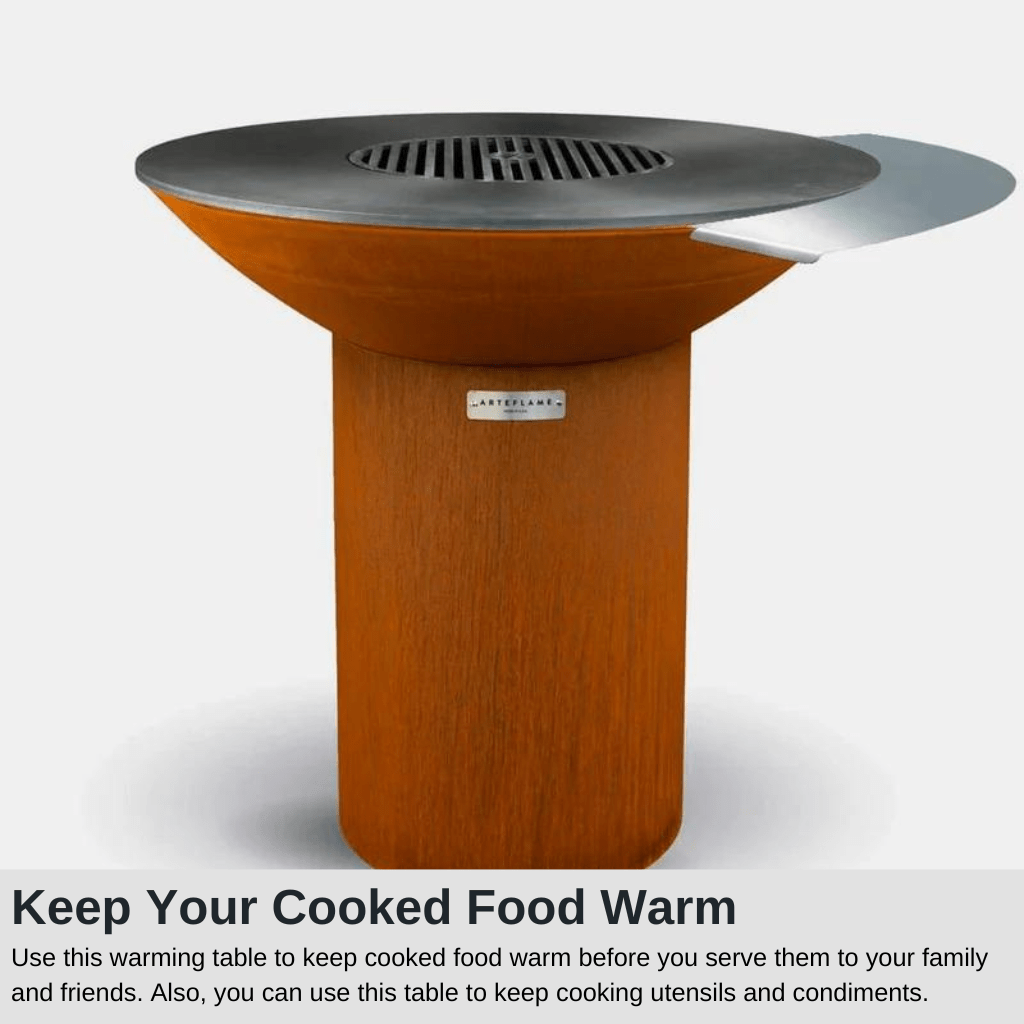 ArteFlame Grill Side Warming Table for ArteFlame Grills