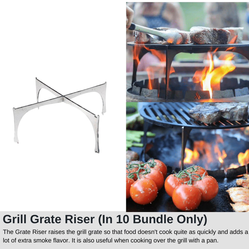 ArteFlame ArteFlame 40" BBQ Grill & Fire Pit - Storage Base - Corten Steel Grills