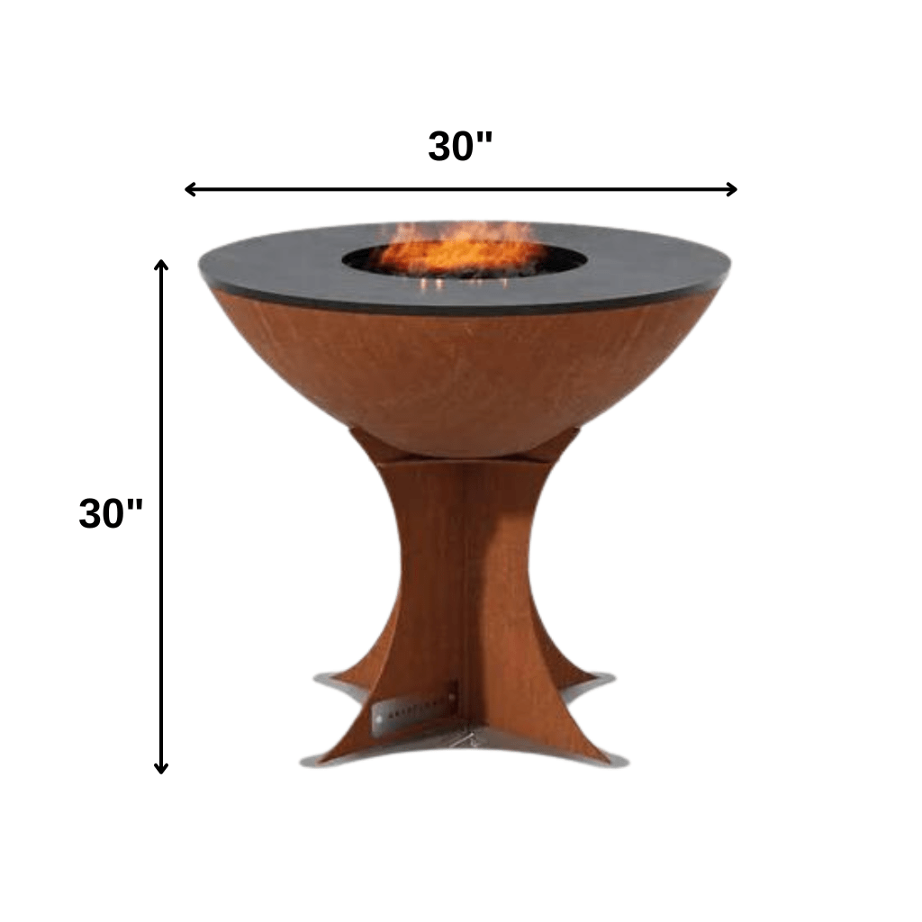 ArteFlame ArteFlame Euro 30" BBQ Grill & Fire Pit - Corten Steel Grills