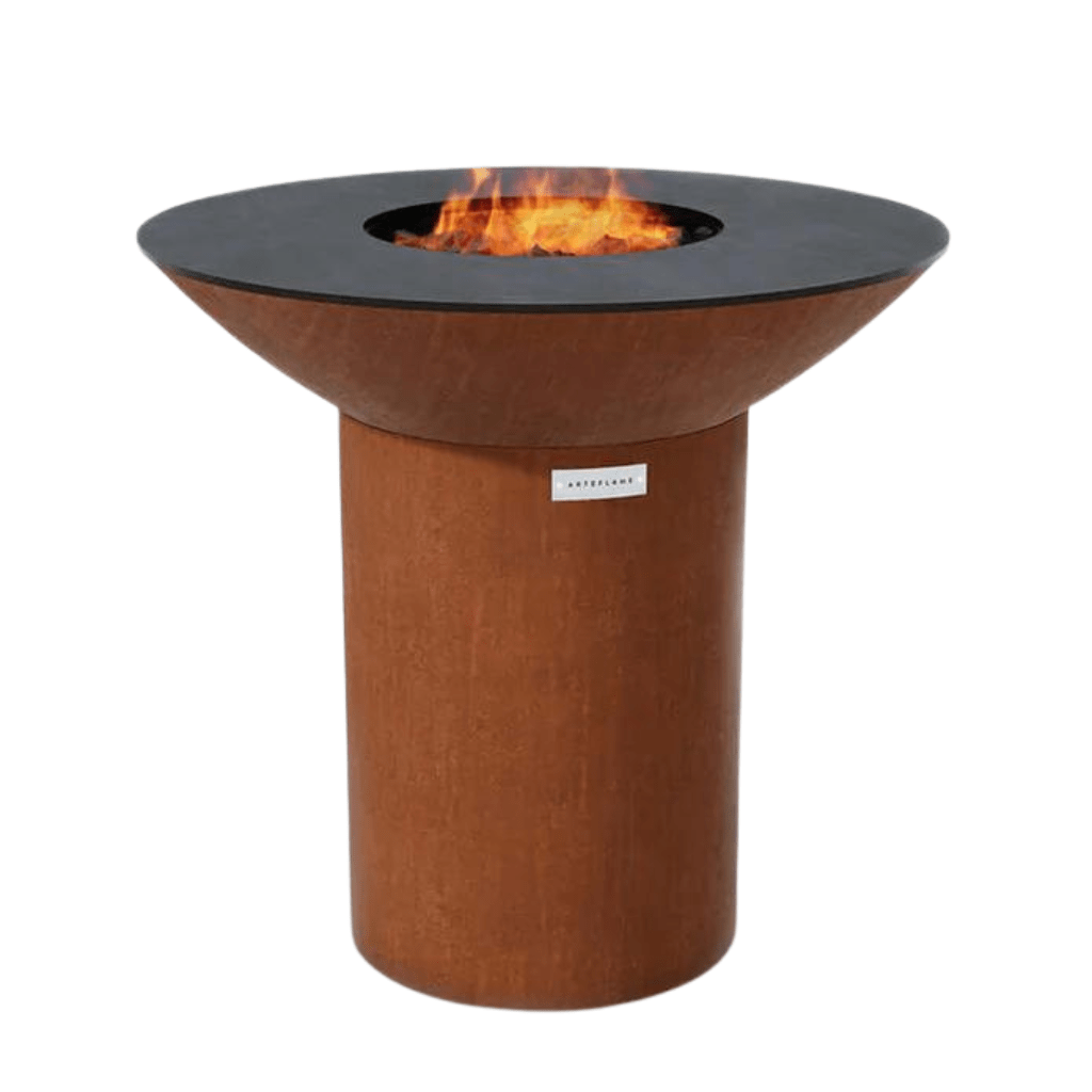 ArteFlame ArteFlame Round Base 40" BBQ Grill & Fire Pit - Corten Steel Grills