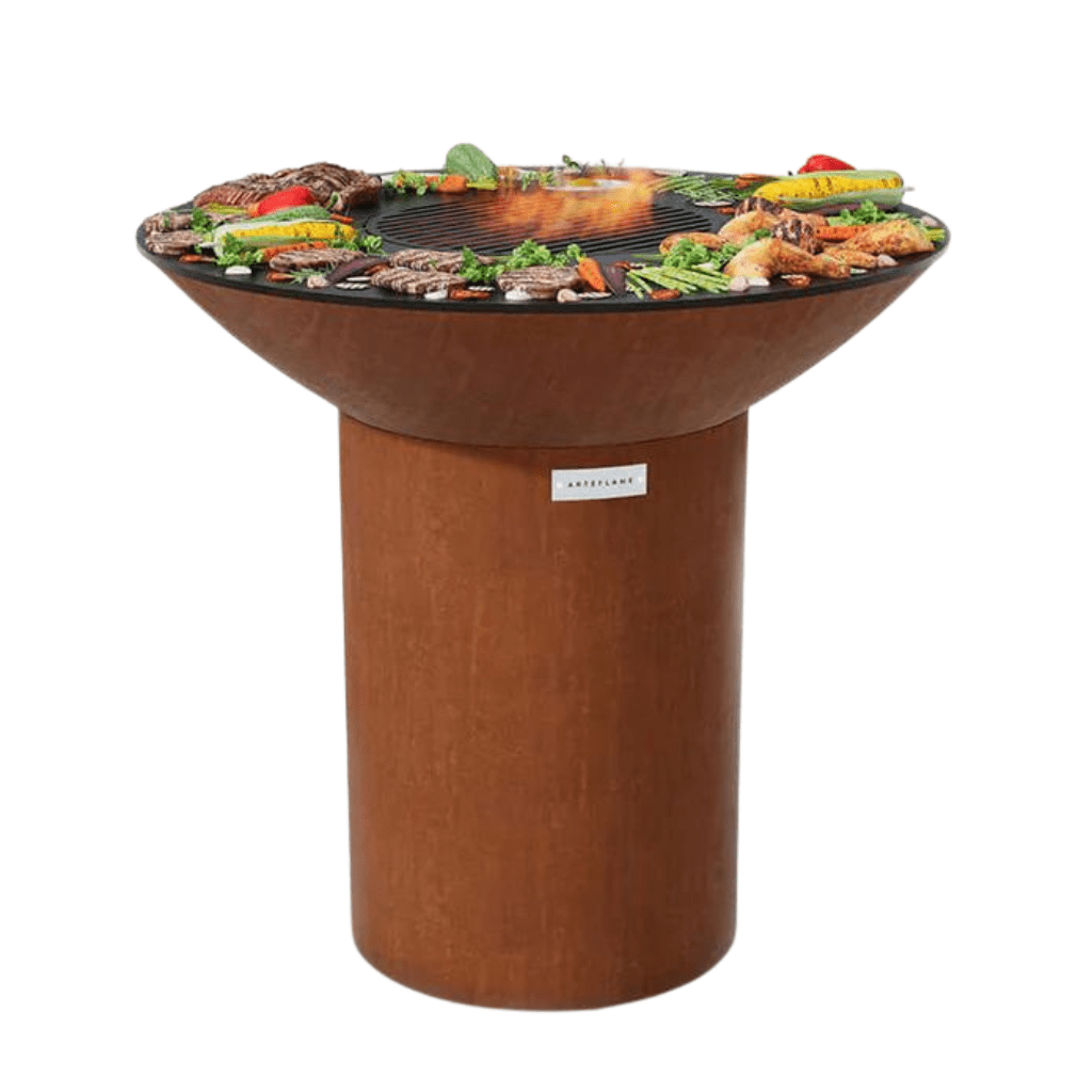 ArteFlame ArteFlame Round Base 40" BBQ Grill & Fire Pit - Corten Steel Grills