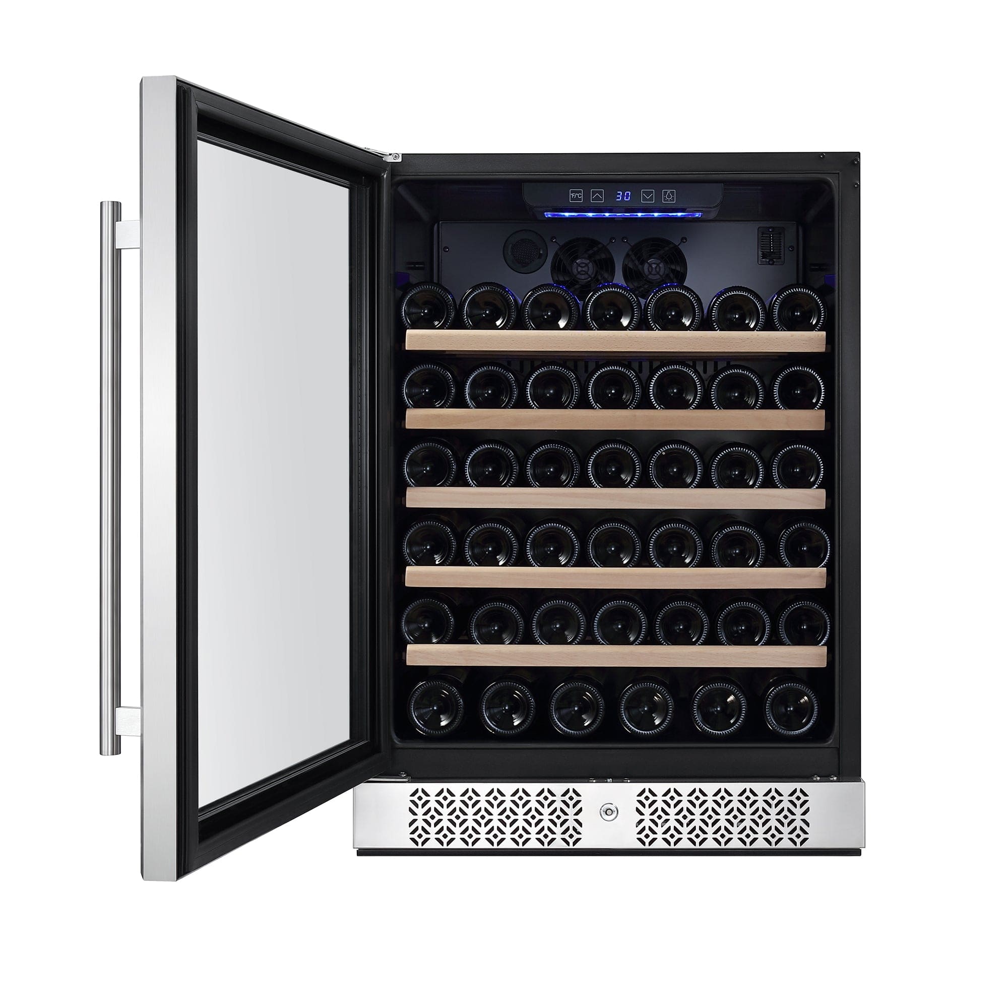 Empava Empava 24-Inch 52 Bottles Single Zone Wine Cooler (Stainless Steel with Glass Door) EMPV-WC03S