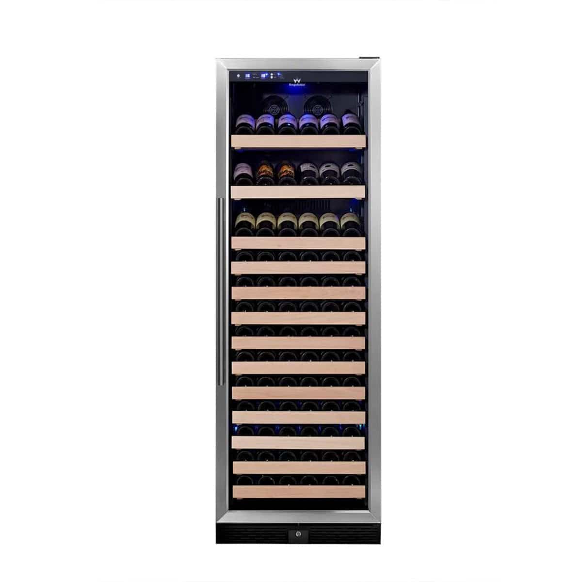 KingsBottle KingsBottle 166 Bottle Wine Cooler (Black & Silver)