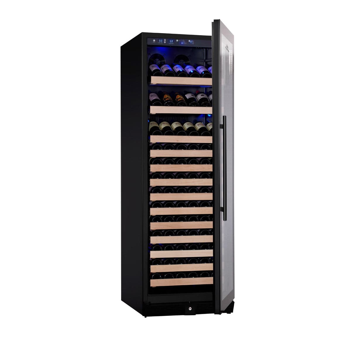 KingsBottle KingsBottle 166 Bottle Wine Cooler (Black & Silver)