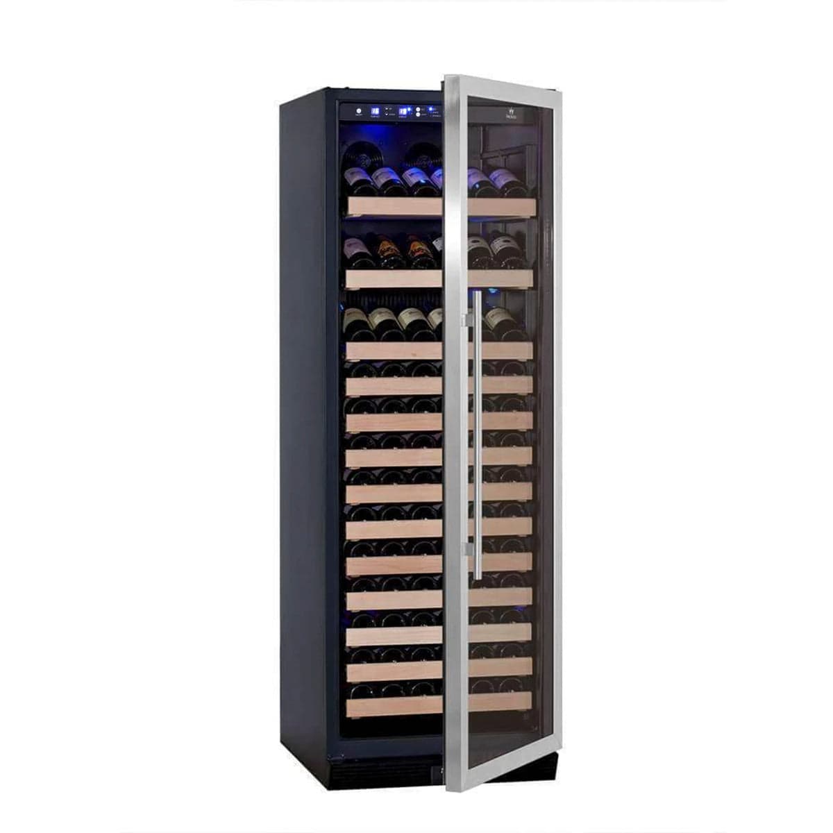 KingsBottle KingsBottle 166 Bottle Wine Cooler (Black & Silver)