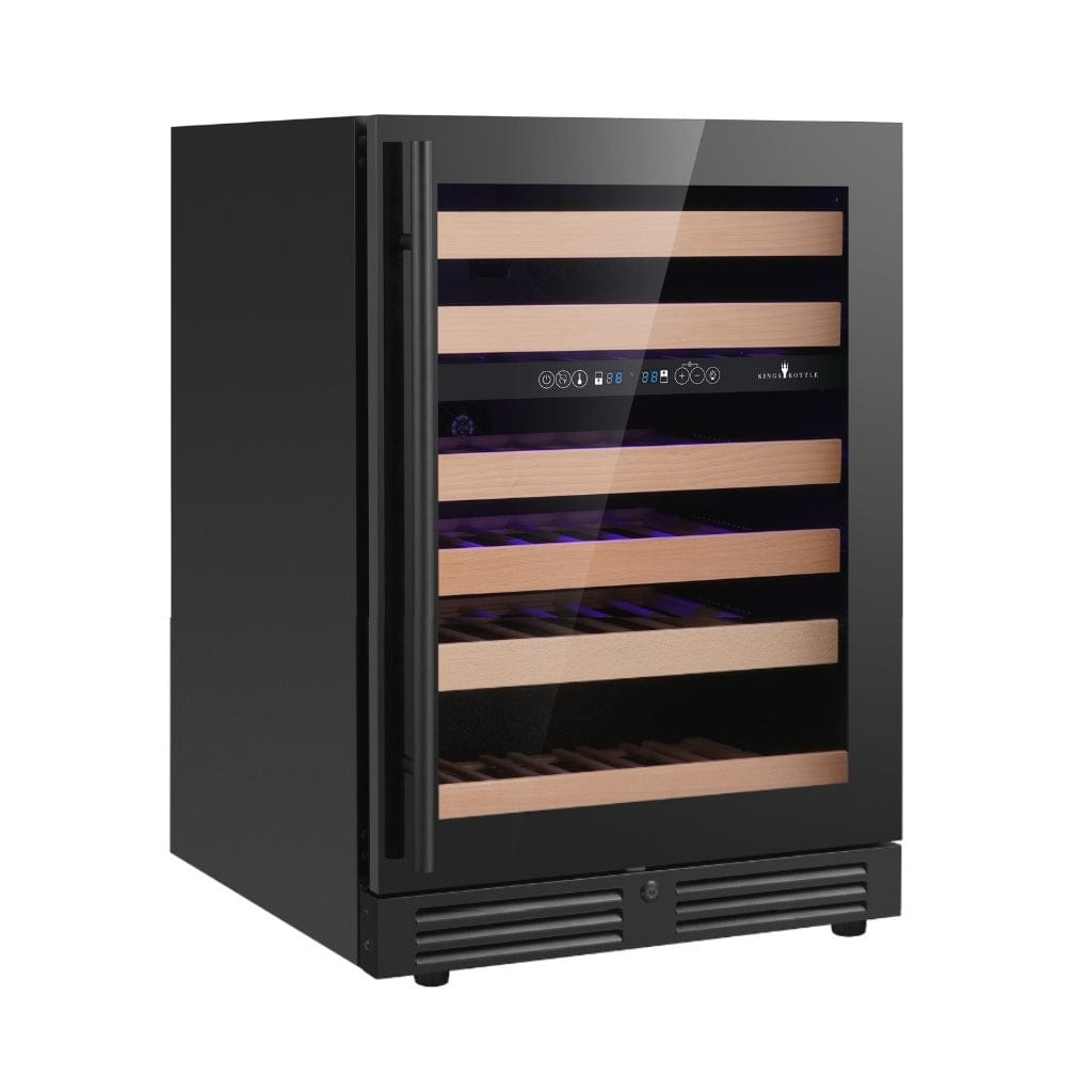 KingsBottle KingsBottle 24 Inch 46 Bottle Dual-Zone LOW-E Glass Door Wine Cooler