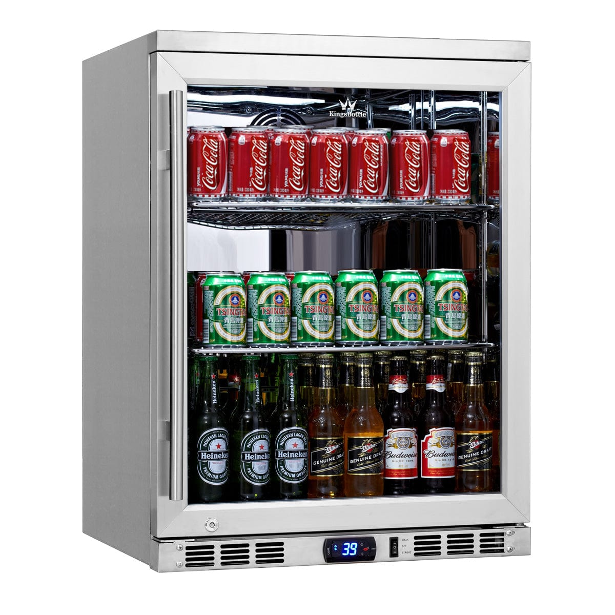 KingsBottle KingsBottle 24" Under Counter Beverage Cooler (96 bottles or 126 cans) Stainless Steel