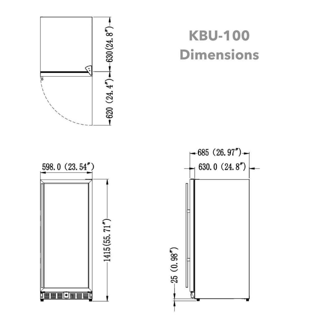 KingsBottle KingsBottle 56" Tall Beverage Refrigerator (224 Bottles or 484 Cans)