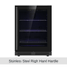 KingsBottle KingsBottle 24 Inch LOW-E Glass Door Beverage Fridge (160 Cans) KBU145BX-FG RHH Right Hand Handle